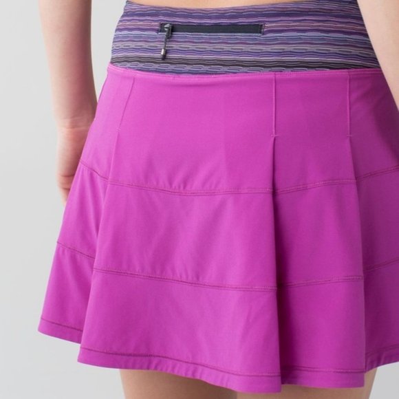 Lululemon Pace Rival Skirt II tennis skort violet purple multi sz 8  EUC - Picture 1 of 7